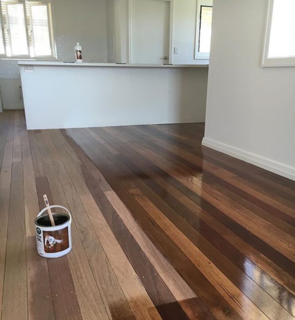 First coat of Matt Hard Wax Oil FIDDES USA